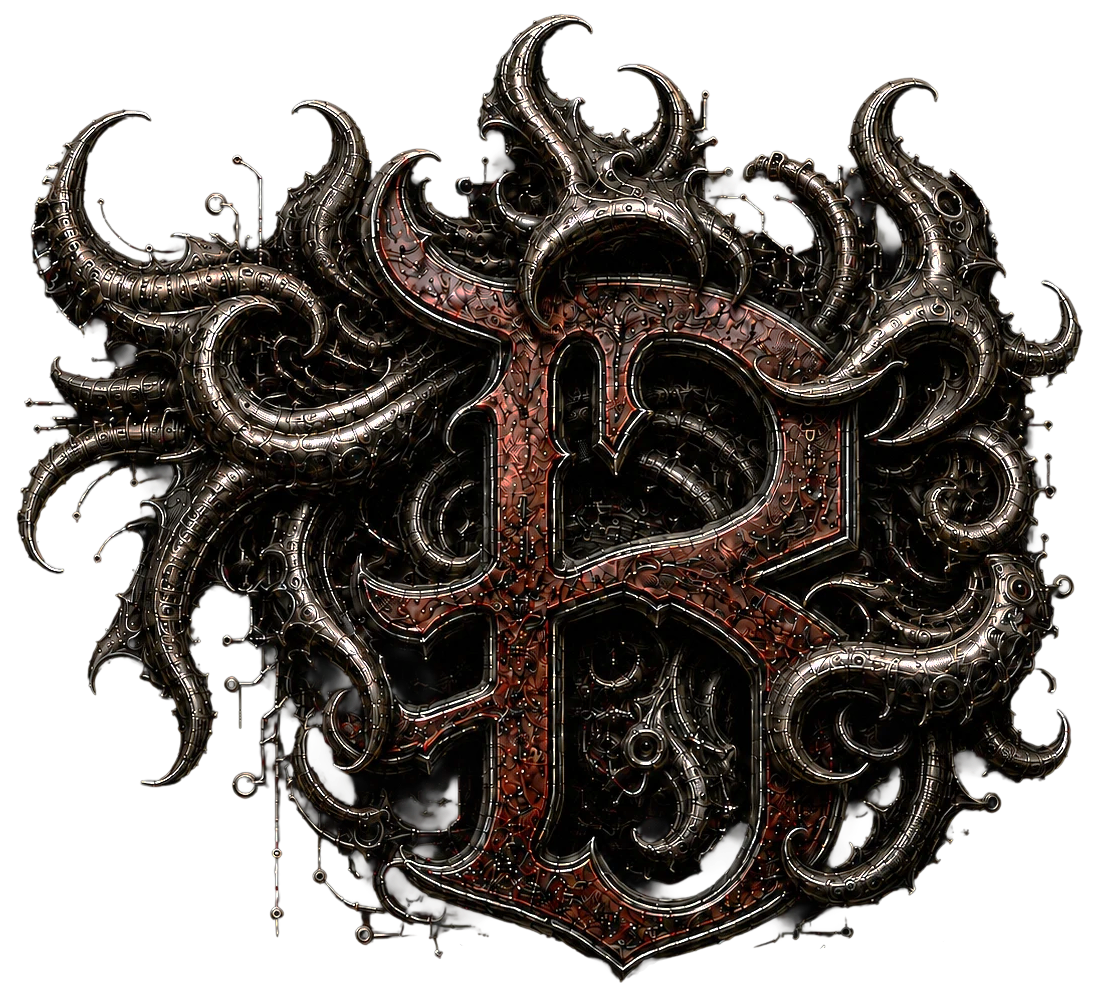 PaulBooth.ai biomechanical logo